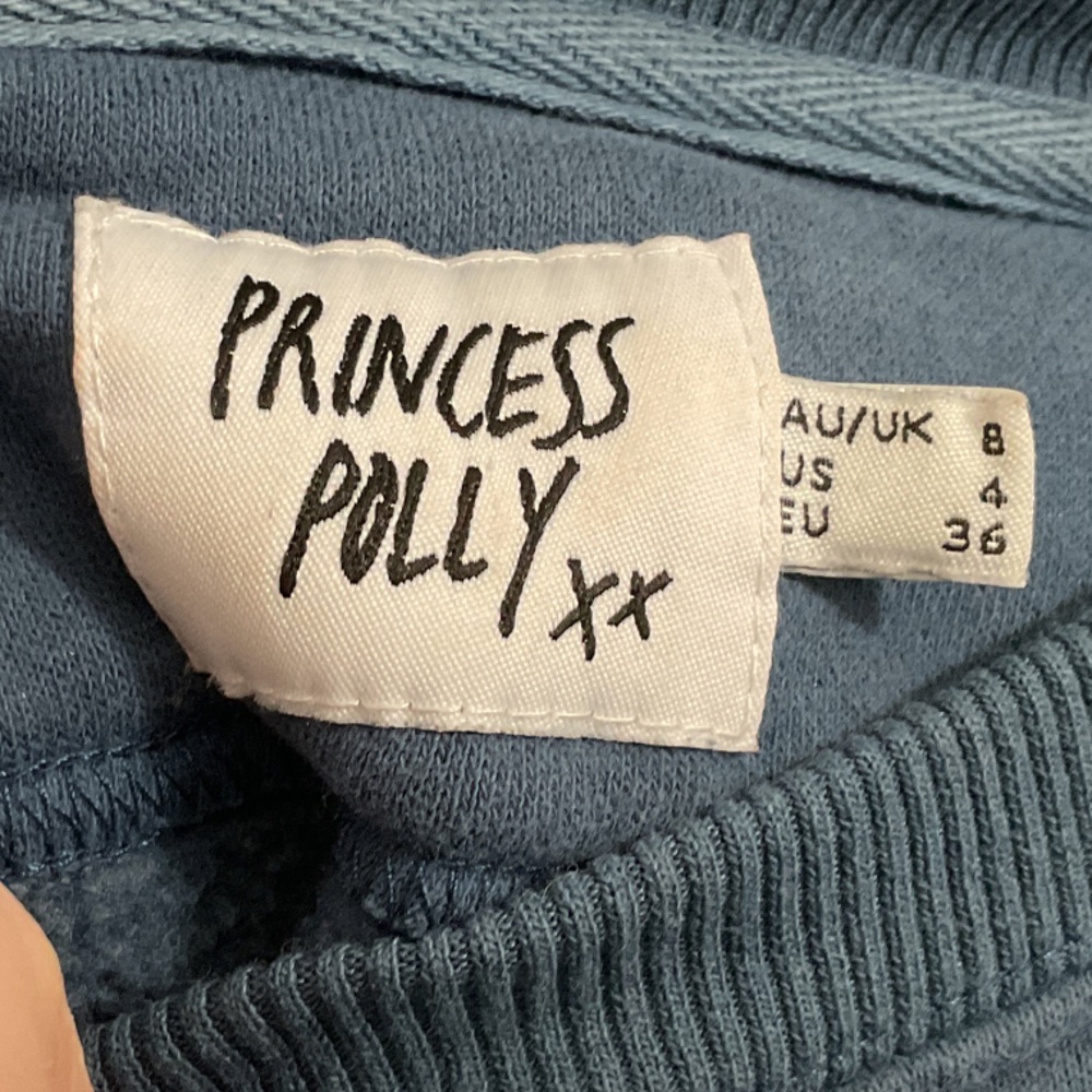 Princess Polly Teal Crewneck Top - Picture 2 of 3
